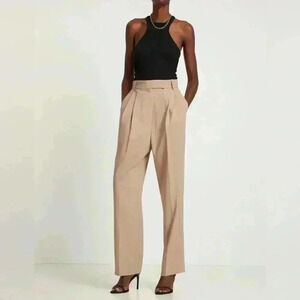 NWT! THE FRANKIE SHOP Bea striped crêpe straight pants